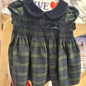 Janie and Jack Green Plaid Formal Dress 2T